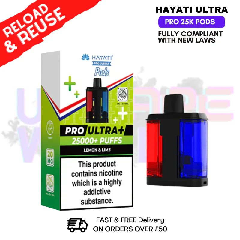 Lemon & Lime Hayati 25K REFIL Pack Replacement Pods