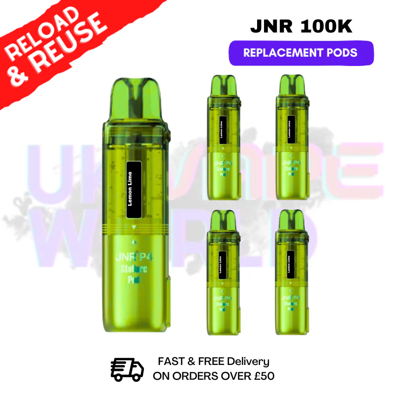 Lemon Lime JNR 100k Sterllarc Replacement Pods Box Of 5