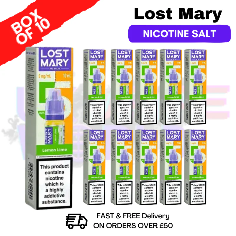 Lemon Lime Lost Mary Nic Salt BOX OF 10