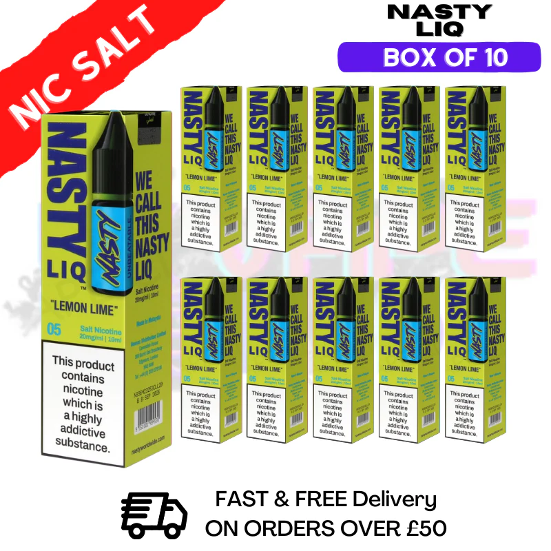 Lemon Lime - NastyLiq Nic Salt Box Of 10