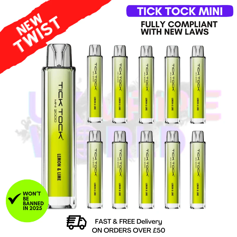 Lemon & Lime Tick Tock Mini 2000 Box Of 10