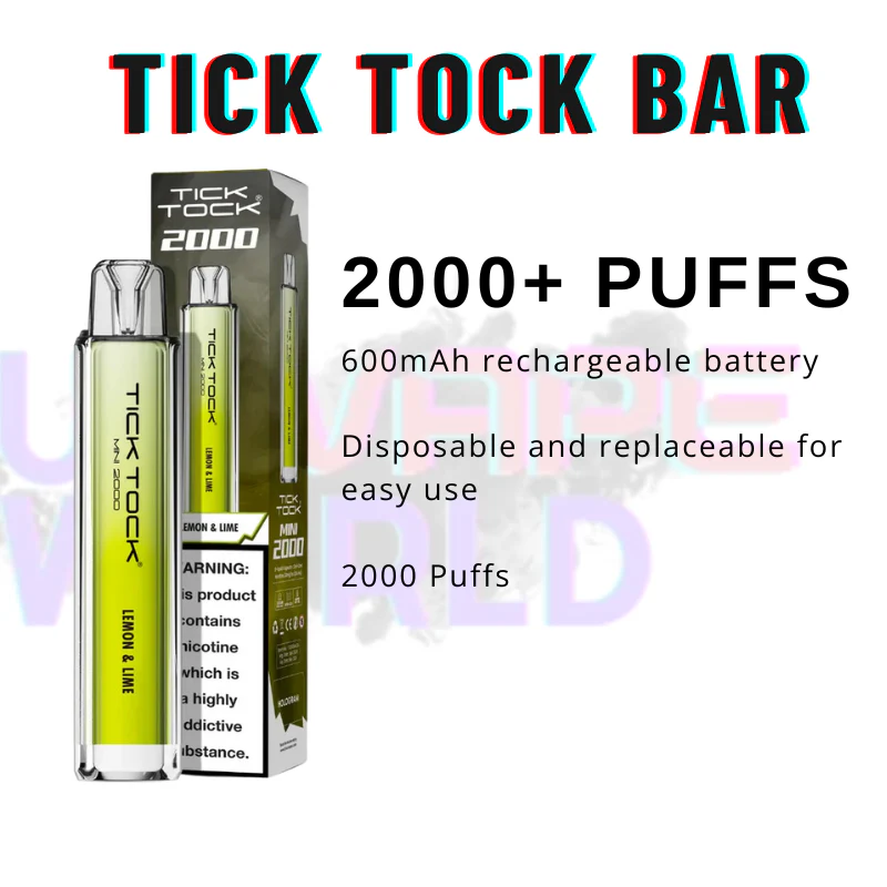 Lemon & Lime Tick Tock Mini 2000 Puff Kit - Image 3