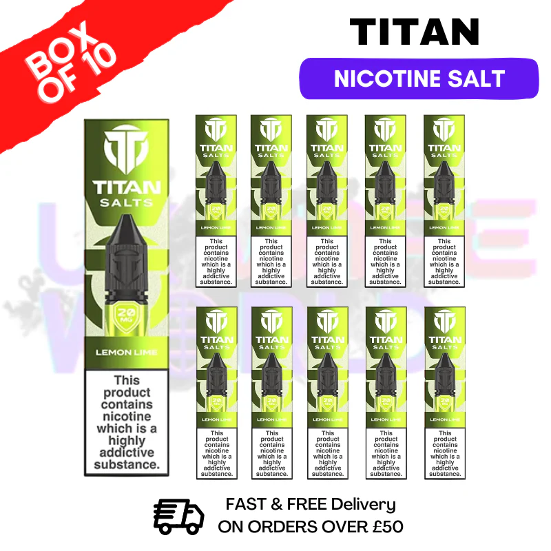 Lemon Lime Titan 10ml Nic Salt BOX OF 10