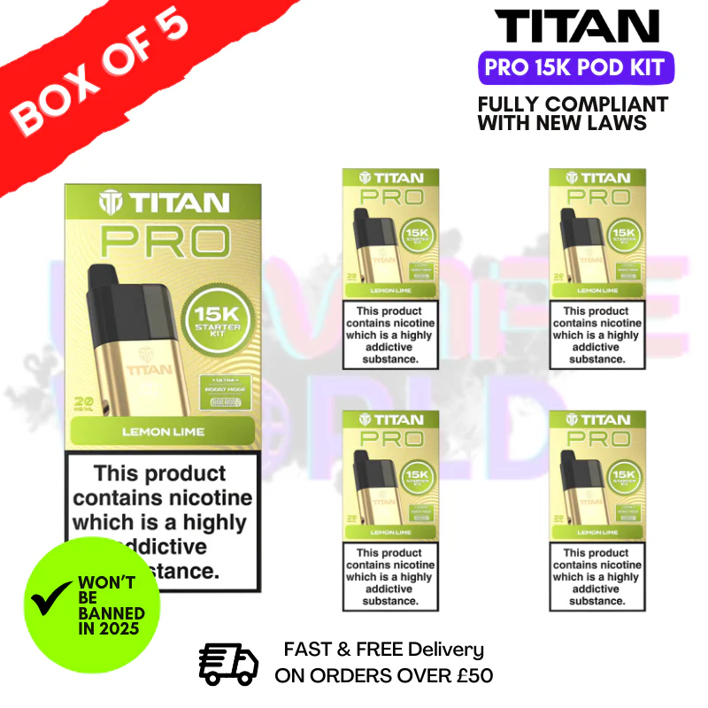 Lemon Lime Titan Pro 15K Pod Kit Box of 5