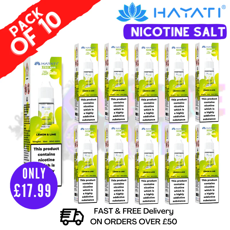 Lemon Mint Hayati Pro Max Nic Salt Box Of 10