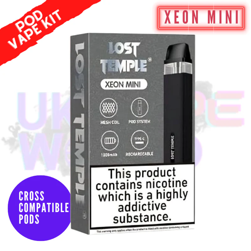 Lost Temple Xeon Mini Vape Pod Kit - BLACK