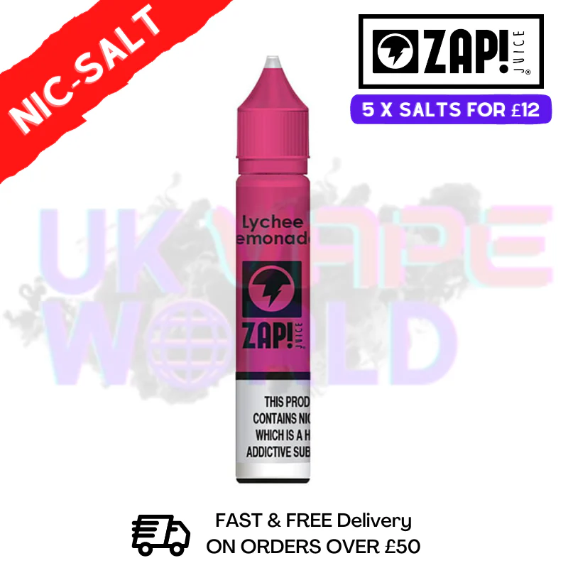 Lychee Lemonade ZAP! Nic Salt E-Juice Nicotine 10ml