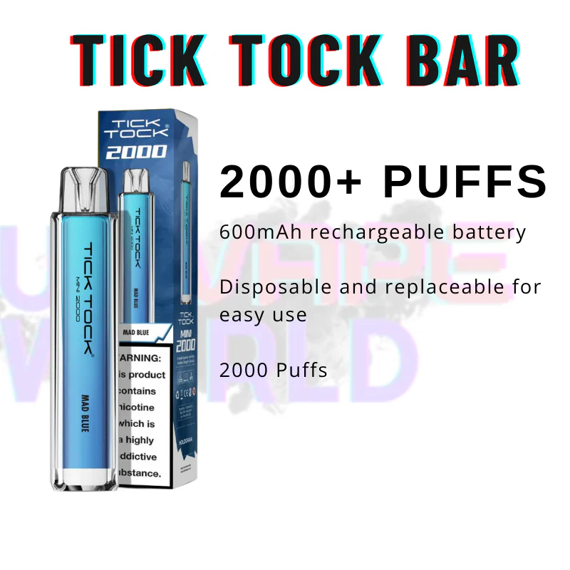 Mad Blue Tick Tock Mini 2000 Puff Kit - Image 3