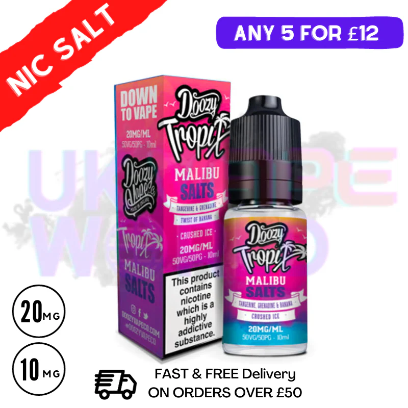 Malibu Tropix DOOZY Nicotine Salt 10ml Nic Eliquid