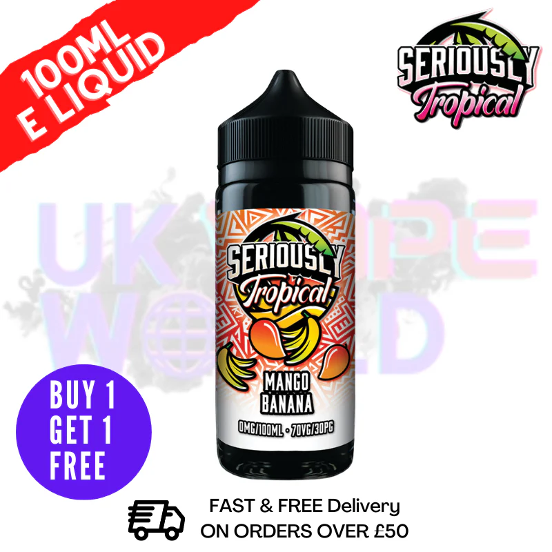 Mango Banana Seriously Tropcial 100ML Eliquid Shortfill E Juice