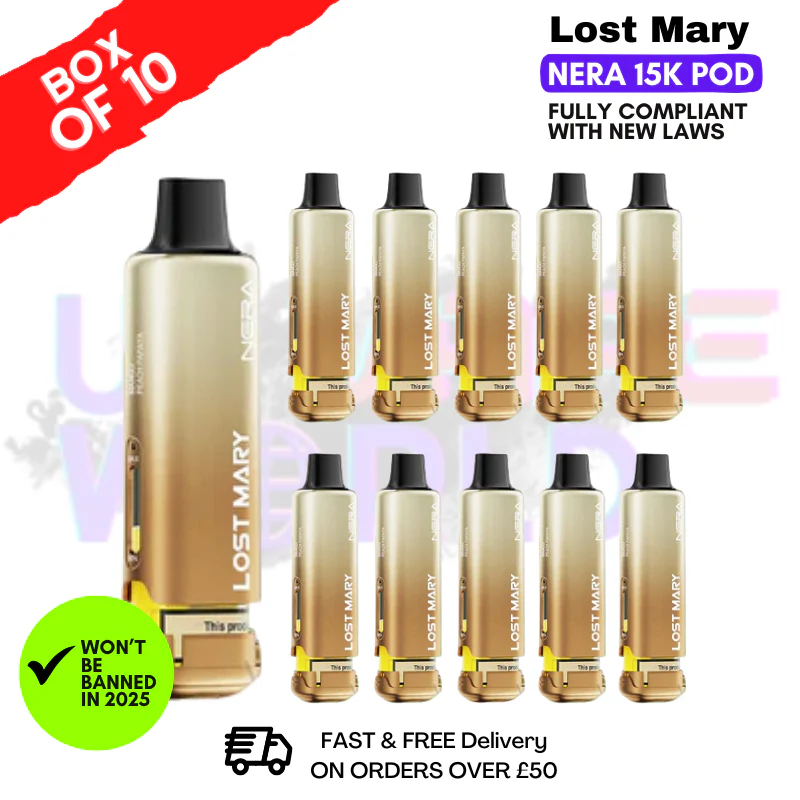 Mango Peach Papaya Lost Mary Nera15K REFIL Box OF 10