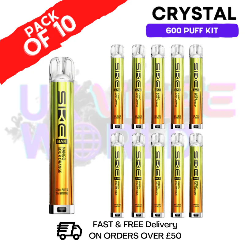 Mango Sour SKE 600 Puff Crystal Kits Box Of 10