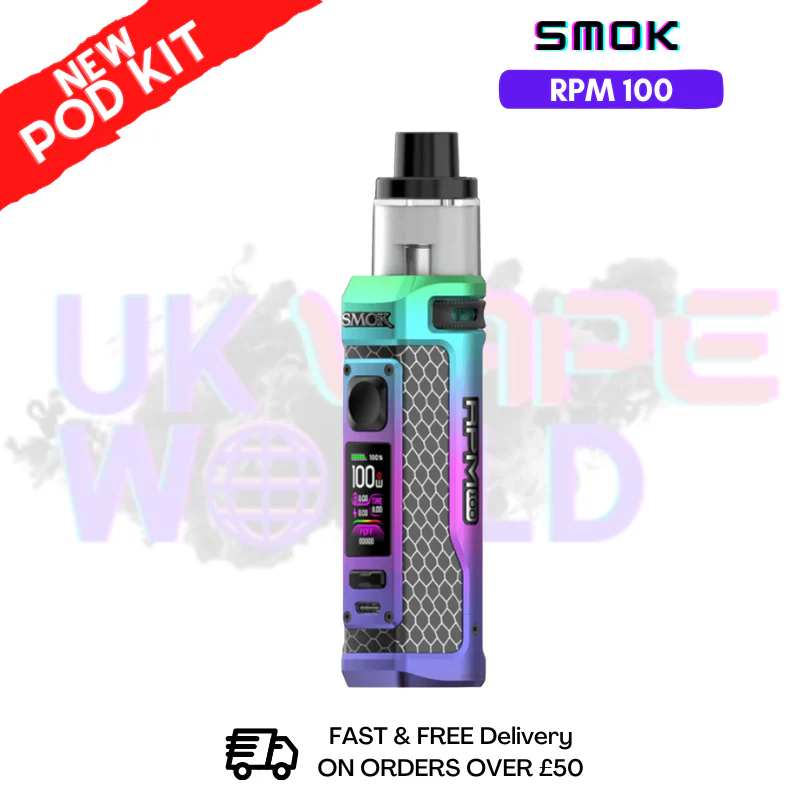 Matte 7-color Plating Smok Rpm 100 Pod Kit + Free Nic Salt