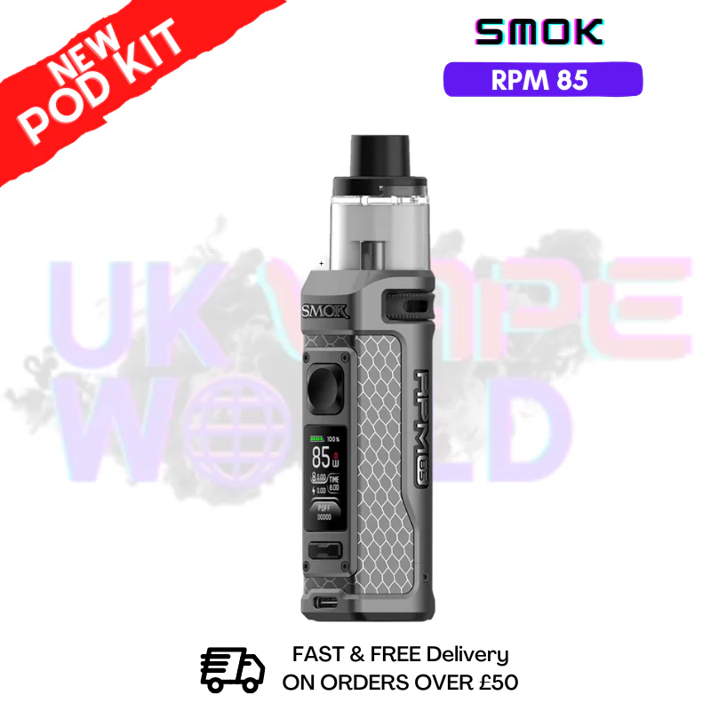 Matte Gunmetal Smok Rpm 85 Kit - Free Nic Salt
