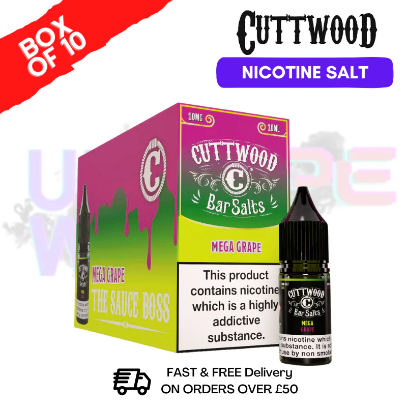 Mega Grape Cuttwood Bar Salt BOX OF 10