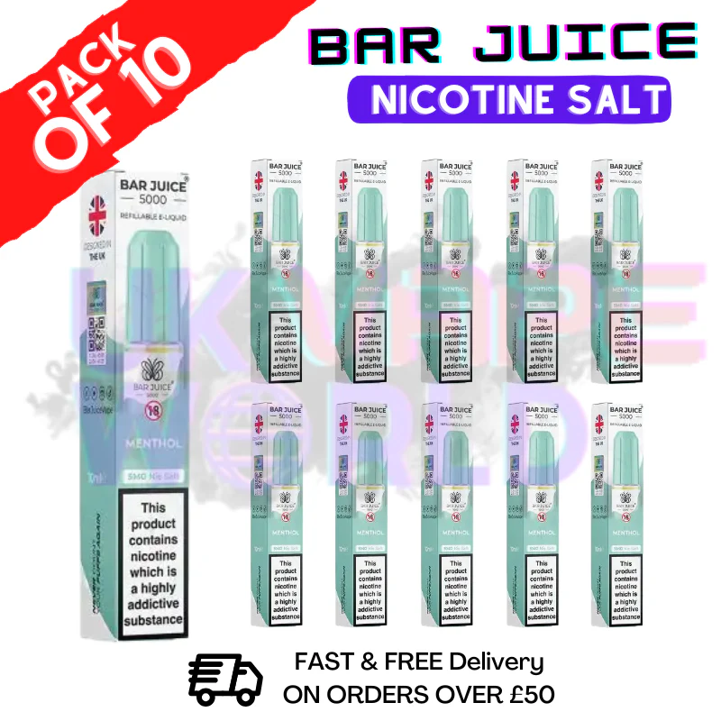Menthol Bar Juice 5000 Nic Salt | Box of 10 | ONLY £13.99