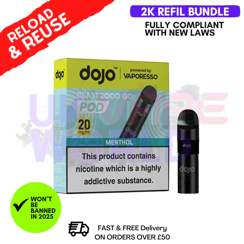 Menthol Dojo Blast 2000 2K Puff REPLACEMENT POD