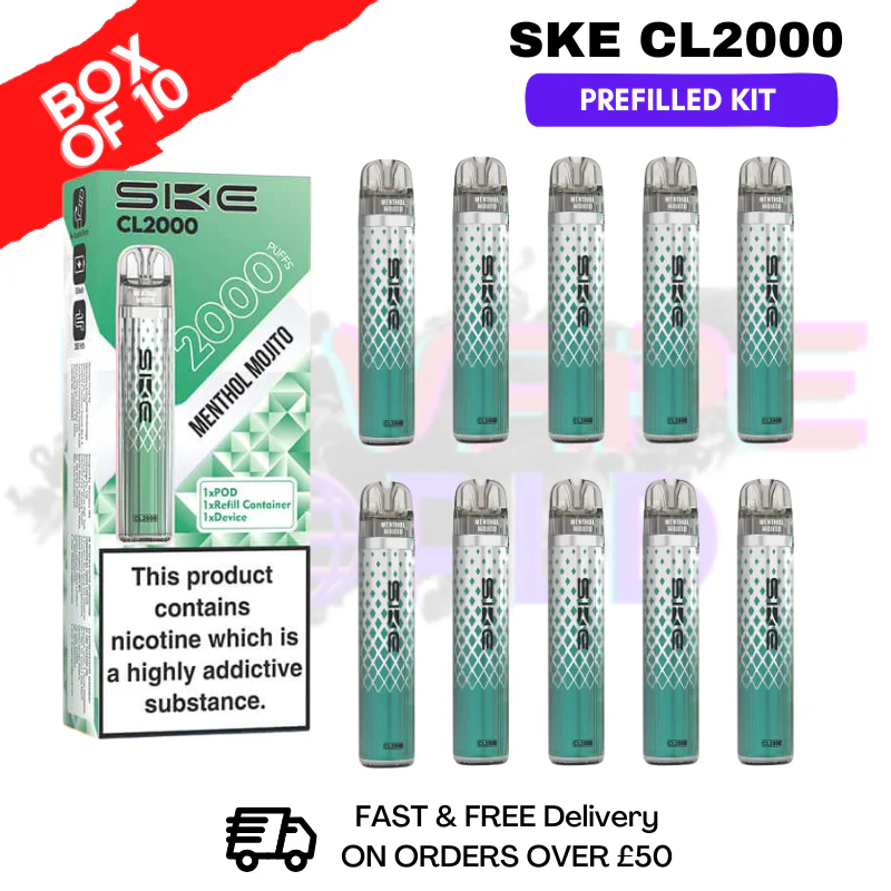 Menthol Mojito SKE CL2000 Kits Box Of 10 - £29.99