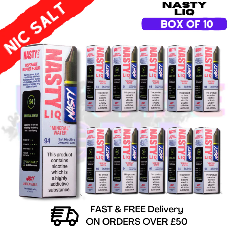 Mineral Water - NastyLiq Nic Salt Box Of 10