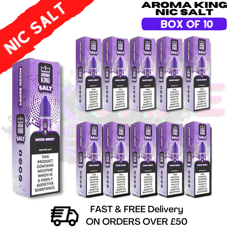 Mixed Berries Aroma King Box Of 10 Nic Salts