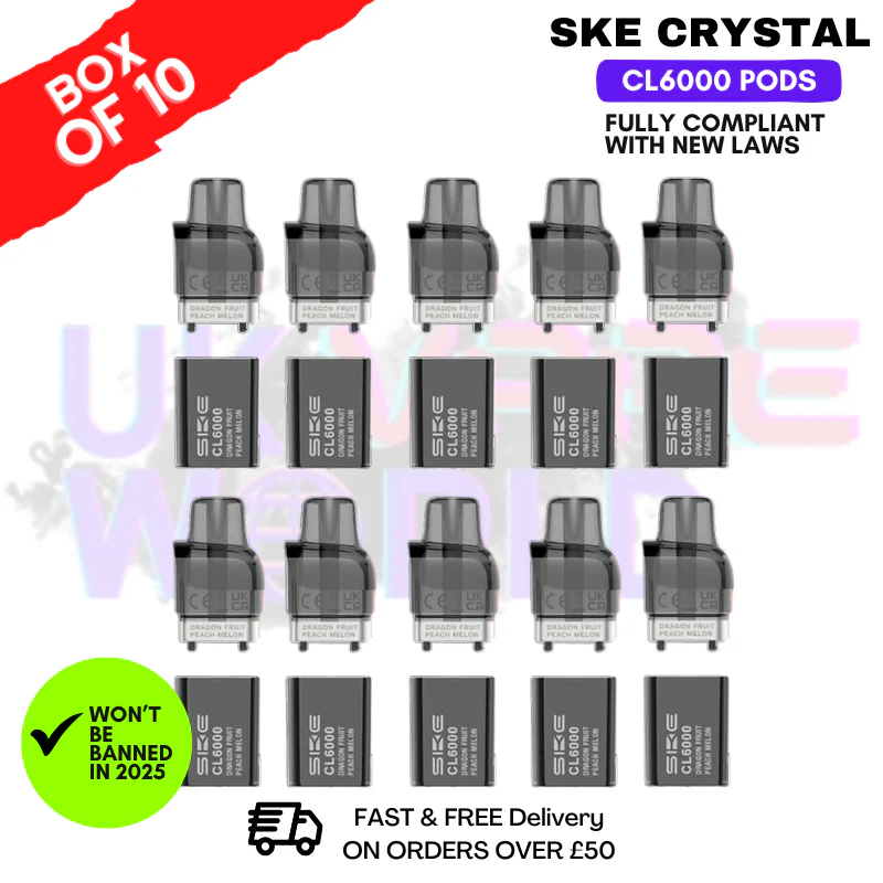 Mixed Flavours SKE Crystal CL6000 Prefilled Pod Box Of 10