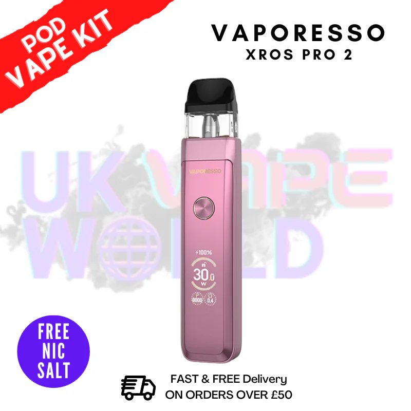 Moonlit Pink Vaporesso Xros Pro 2 Kit + Free Nic Salt