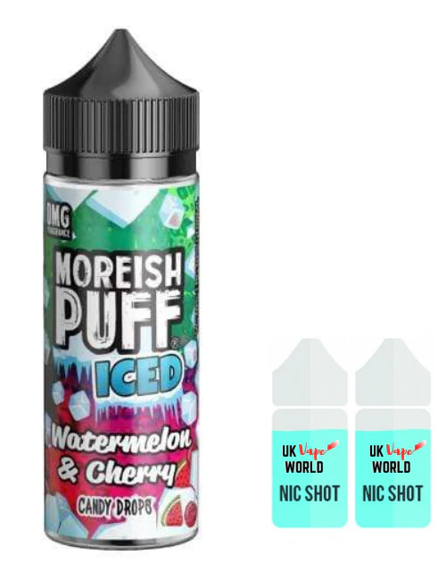 Moreish Puff Iced Watermelon & Cherry 100ml Shortfill - Image 2
