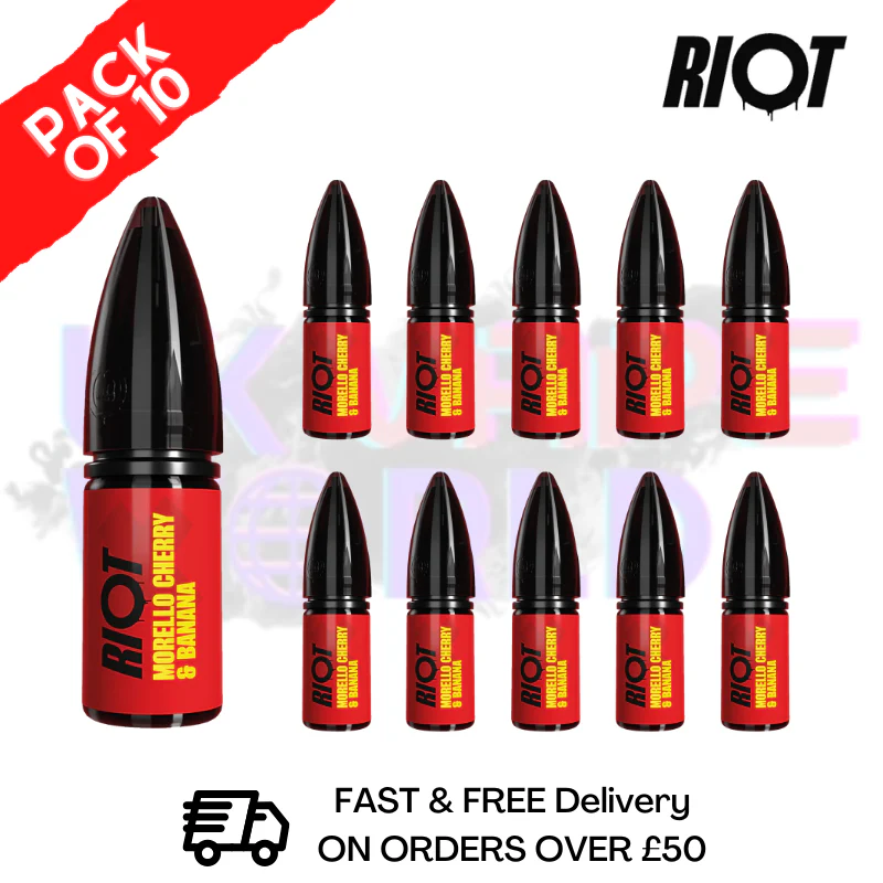 Morello Cherry & Banana Riot X Nic Salt Box Of 10