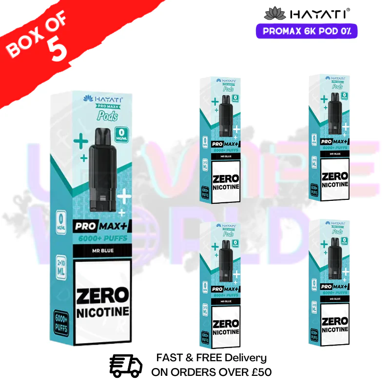 Mr Blue Hayati Pro Max 6000 ZERO NICOTINE Box of 5
