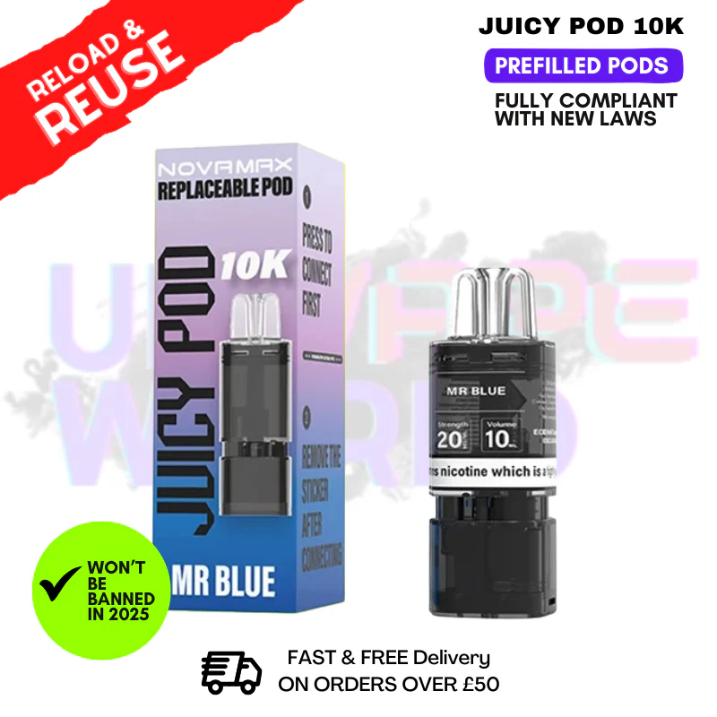 Mr Blue Juicy Pod 10K Replacement Pod 12ML - £2.99