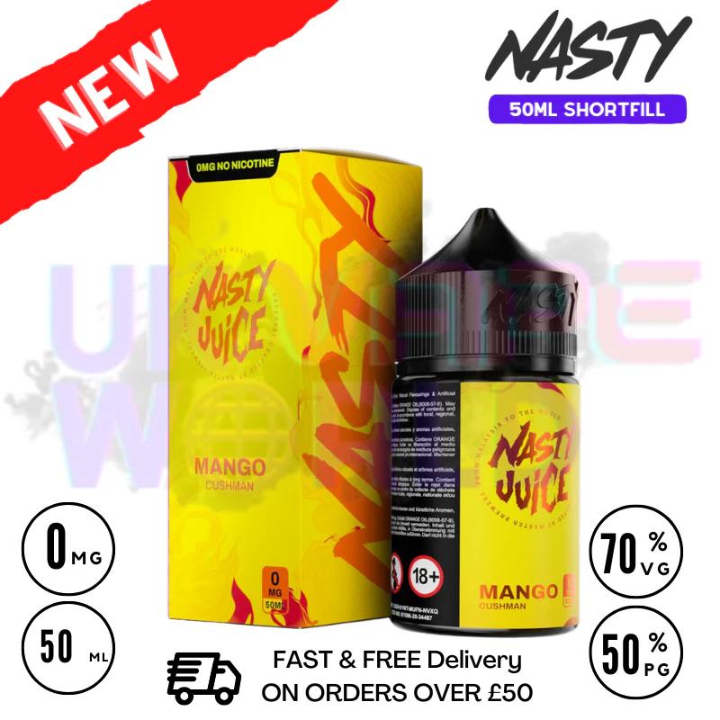 Nasty Juice Asap Mango Cushman 50ml Shortfill | Best Price Cheapest |