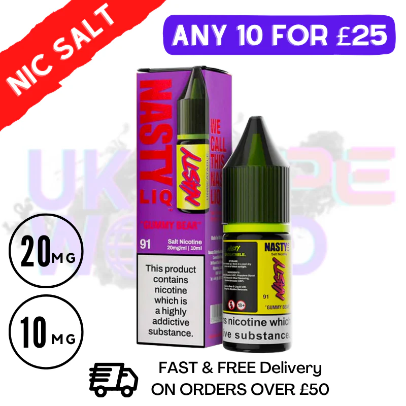 NastyLiq 'Gummy Bear' Nic Salt By Nasty Eliquids