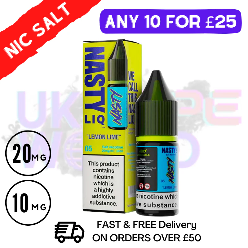 NastyLiq 'Lemon Lime' Nic Salt By Nasty Eliquids