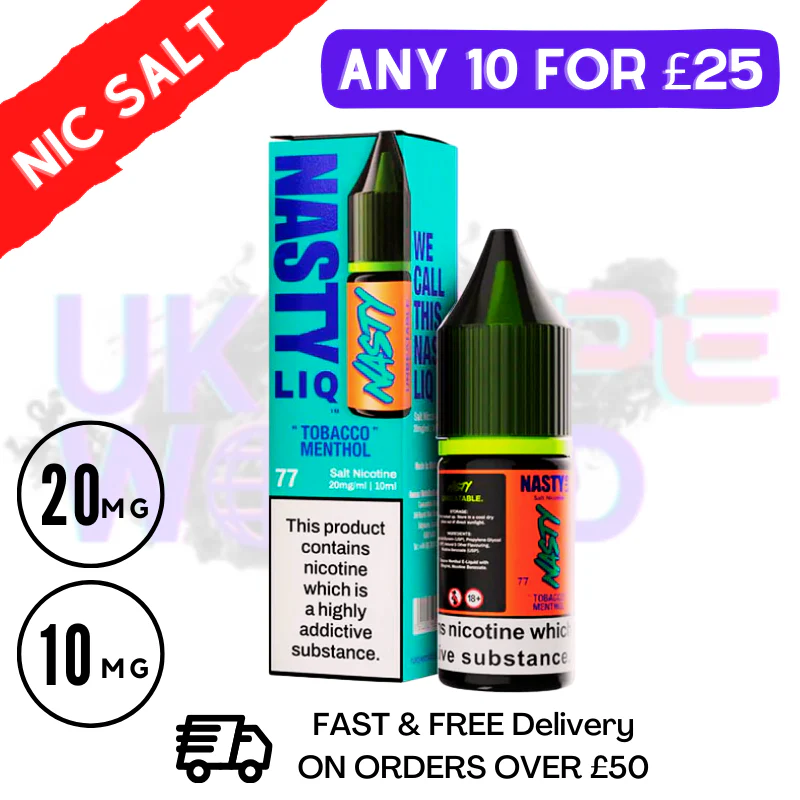 NastyLiq 'Tobacco Menthol' Nic Salt By Nasty Eliquids