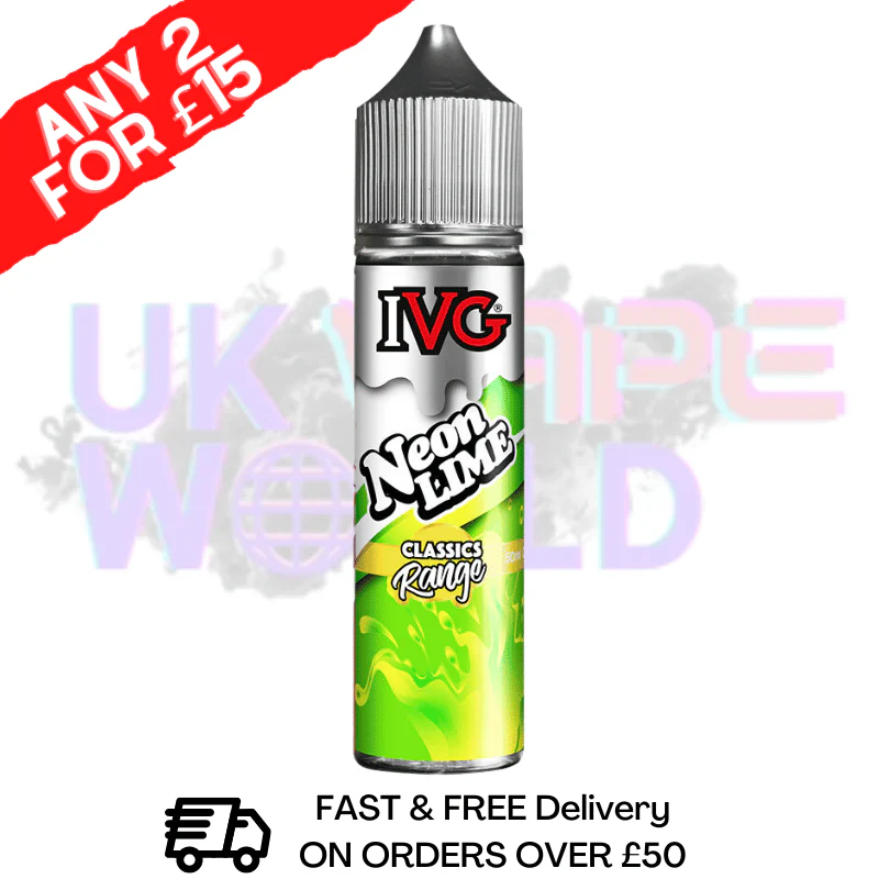 Neon Lime IVG Shortfill Juice 50ML Eliquid - CLASSICS RANGE