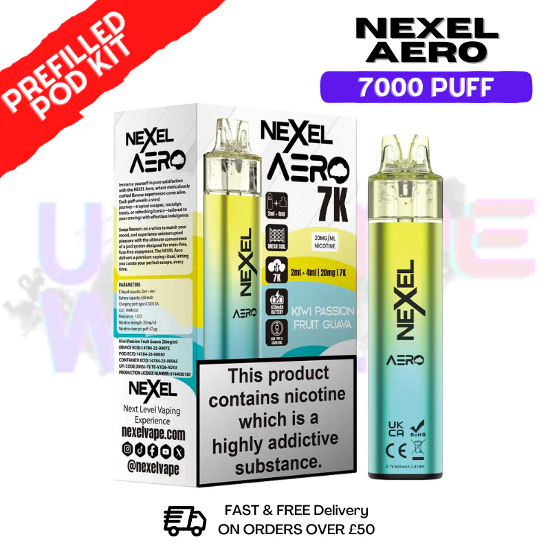 Nexel 7K Aero 7000 Puff Prefilled Pod Kit - Image 9