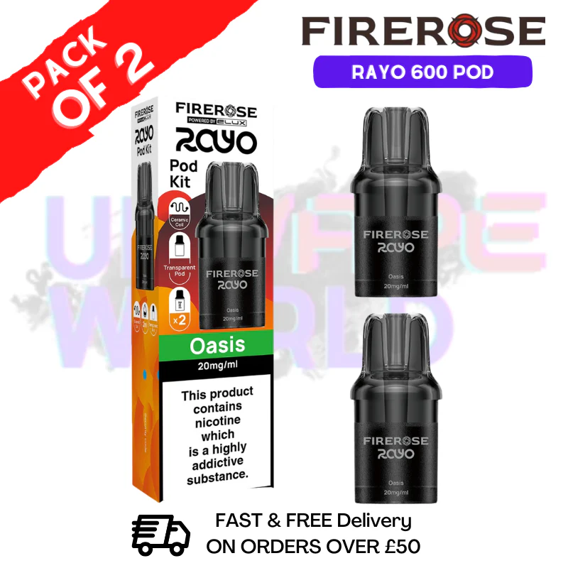 Oasis Firerose Rayo 600 Replacement Pods Pack Of 2