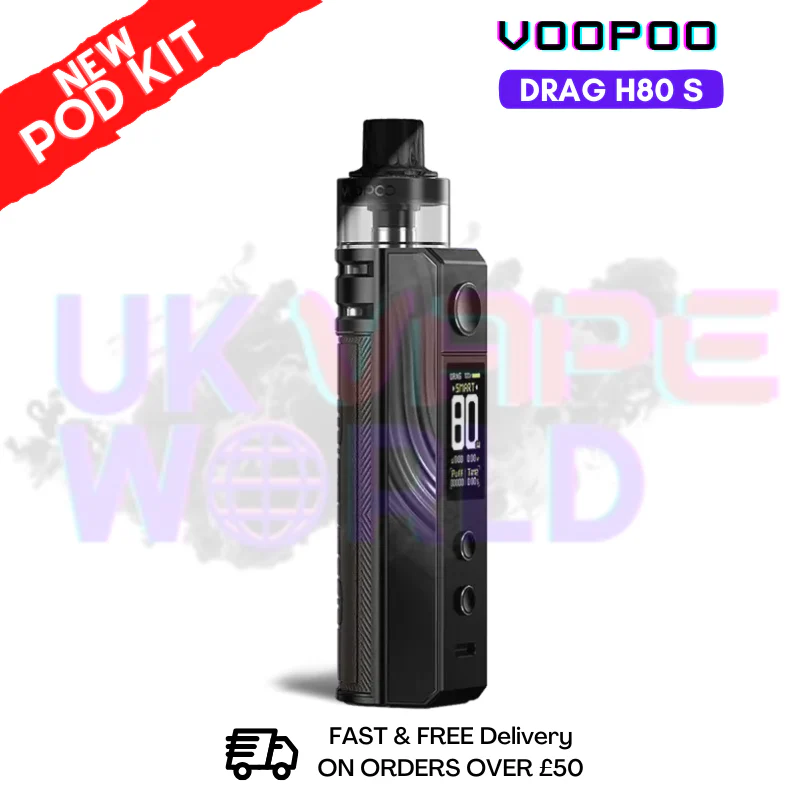 Obsidian Black VooPoo Drag H80 S Pod Kit