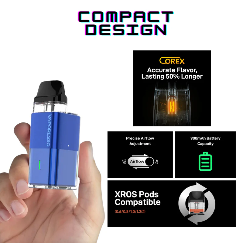 Ocean Blue Xros Cube Refillable Pod Vape Kit - Image 2