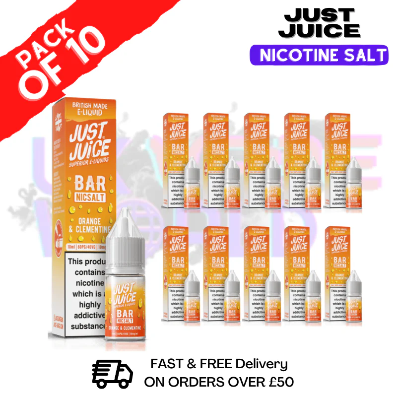 Orange Clementine Just Juice Nic Salt Box Of 10 - ONLY £17.99