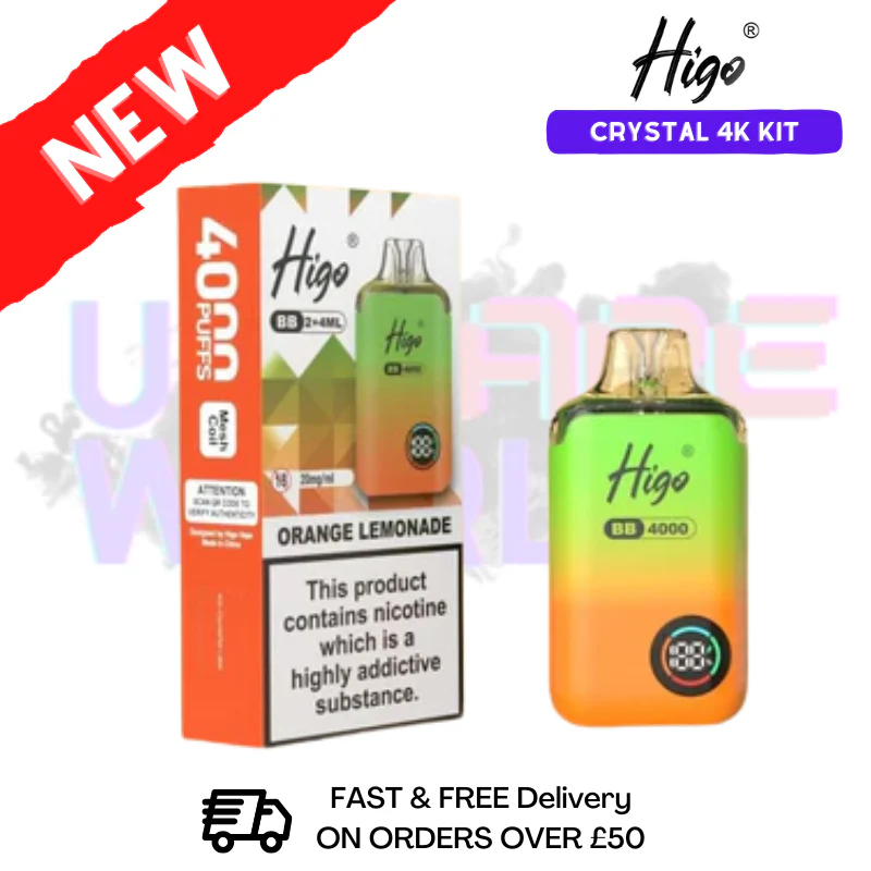Orange Lemonade Crystal Higo 4K 4000 Puff Pod Kit