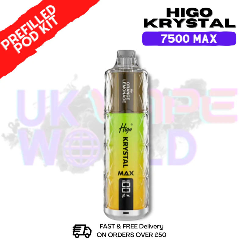 Orange Lemonade Krystal Higo 7500 Max Prefilled Pod Kit