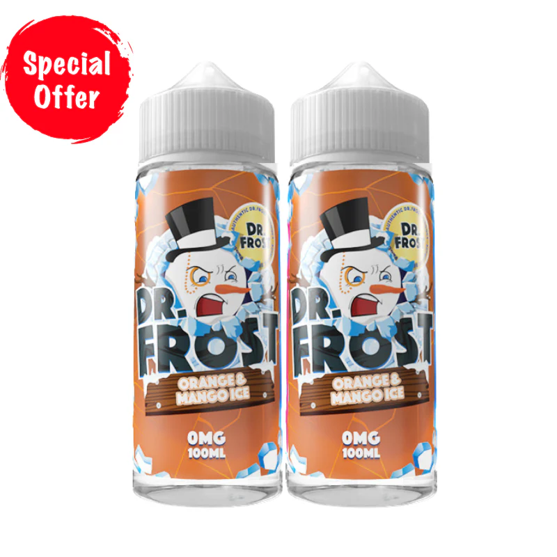 Orange Mango Ice Flavour Dr Frost 100ML Shortfill E Liquid - Image 2