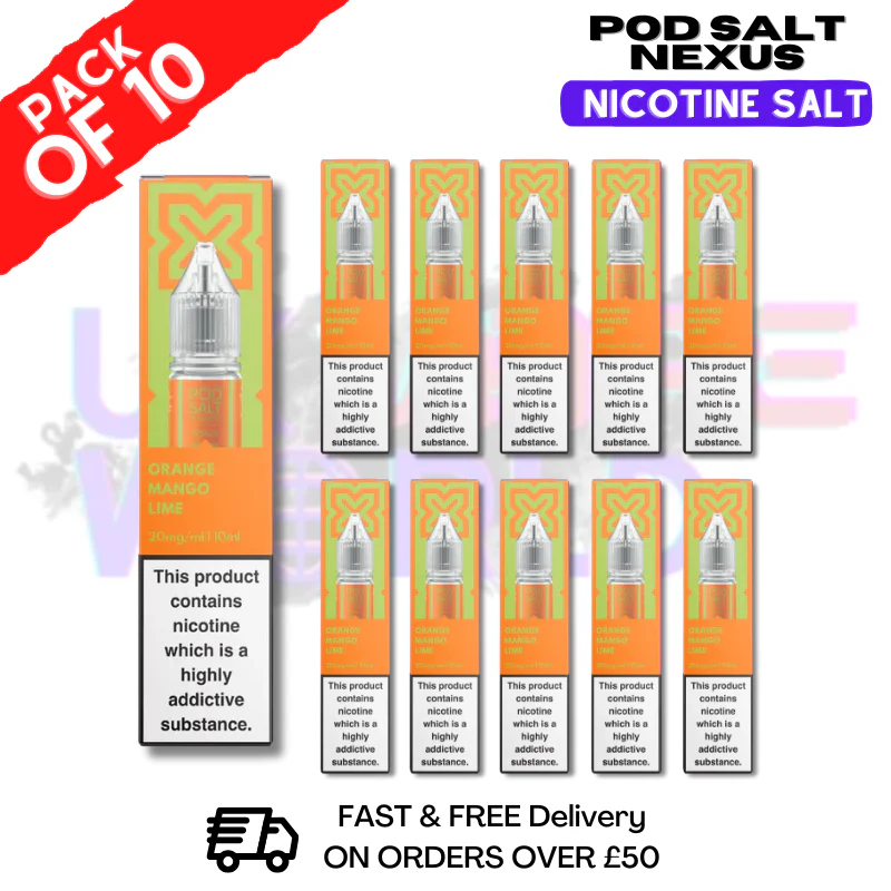 Orange Mango Pod Salt Nexus Nic Salt Box Of 10