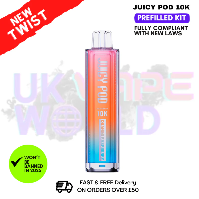 Orange Raspberry Juicy Pod 10K NovaMax Pod Kit