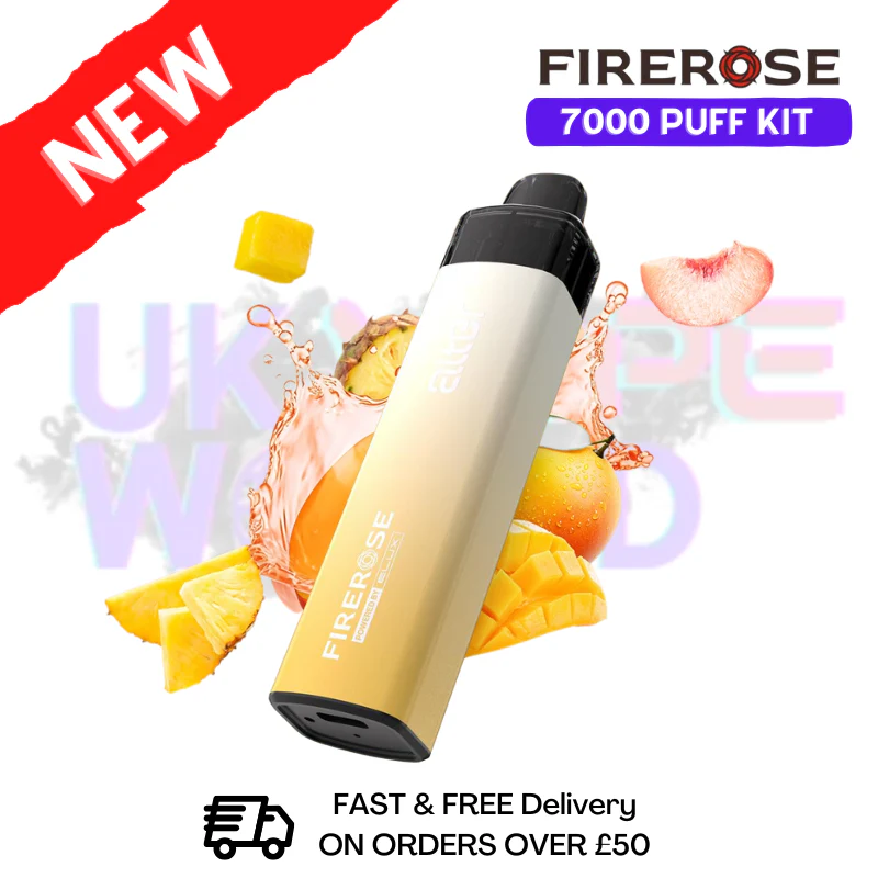 Orange Zest Elux Firerose 7K 7000 Puff Pod Kit
