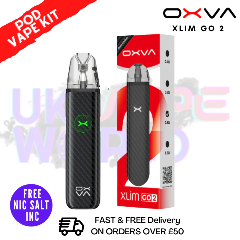 Oxva Xlim GO 2 Black Carbon Pod Vape Kit - Only £10.99