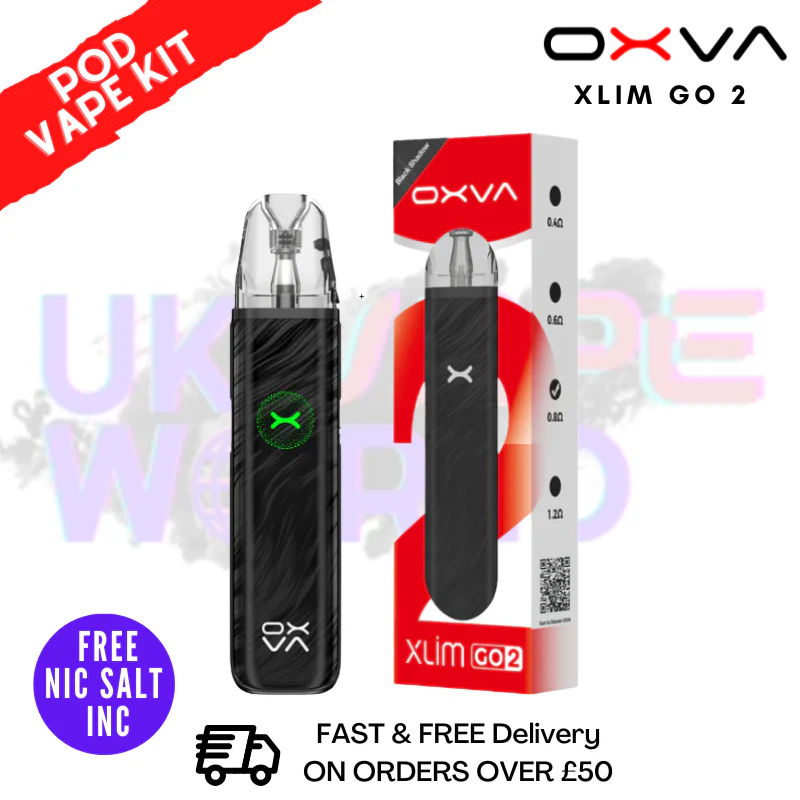 Oxva Xlim GO 2 Black Shadow Pod Vape Kit - Only £10.99