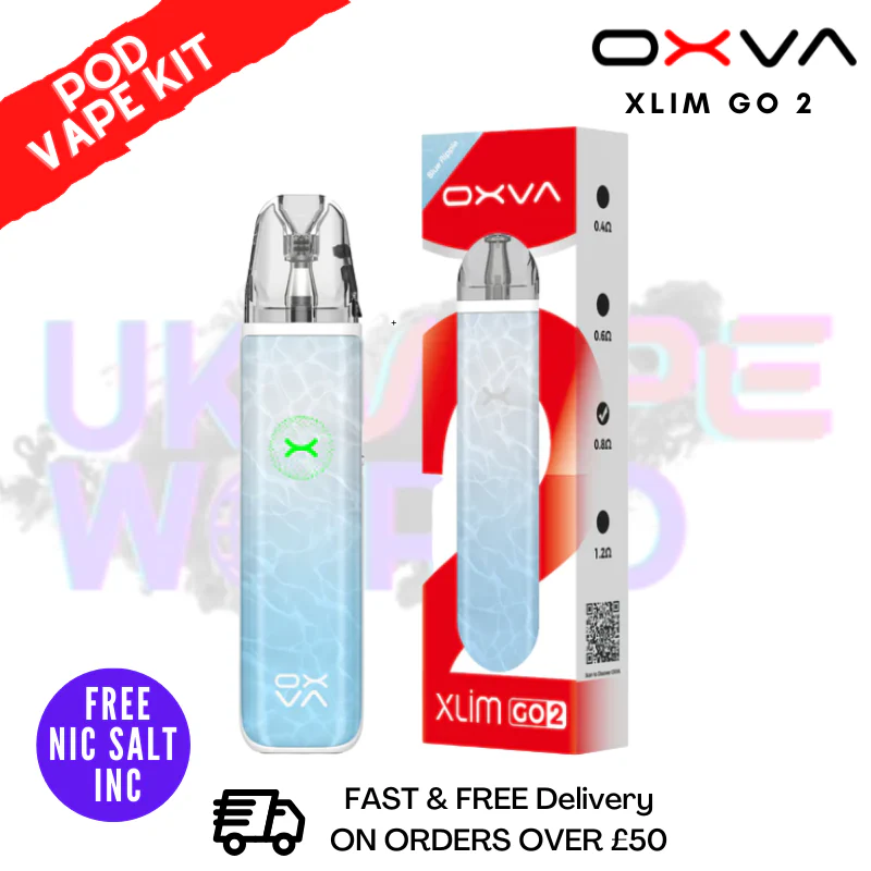 Oxva Xlim GO 2 Blue Ripple Pod Vape Kit - Only £10.99