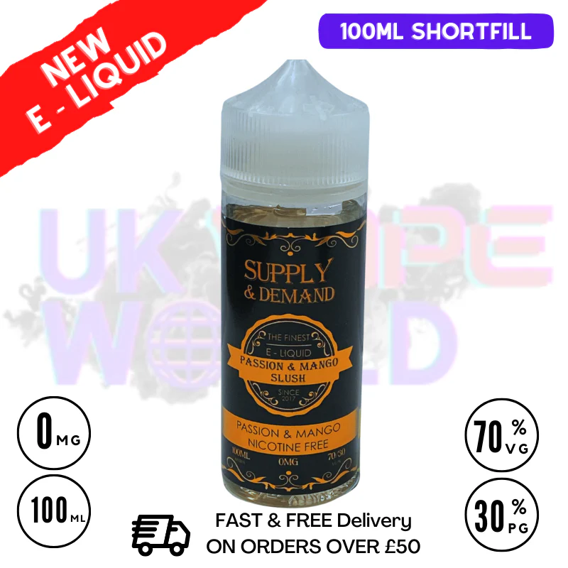 Passion & Mango Supply & Demand 100ml Shortfill Eliquid